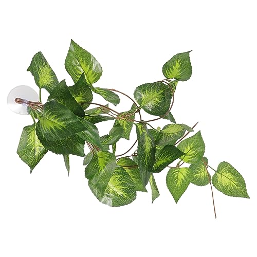 GALPADA Artificial Reptile Plant for Terrarium Decor Simulated Aquarium Fake Plant for Snake Lizard Turtle Habitat for Fish Tank Decoration and Pet Enjoyment
