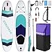 wowspeed Tavola Gonfiabile per SUP Stand Up 320x84x15cm, OneV FT 135kg Tavole da SUP, Tavola da Surf con Pagaia Zaino Pompa, capacità di Carico di 130 kg (Strisce di Colore)