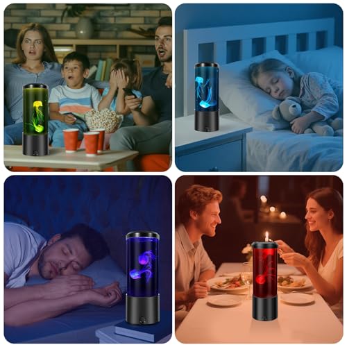 Lámpara de mesa noche LED medusa USB multicolor miniatura 5