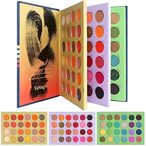 Makeup Palettes Press Eyeshadow 72 Color Palette Book Shadow Palette Glitter Matte Shimmer Natural Highly Pigmented Professional Eye Shadow Powder Long Lasting Waterproof Make Up Palette Cover