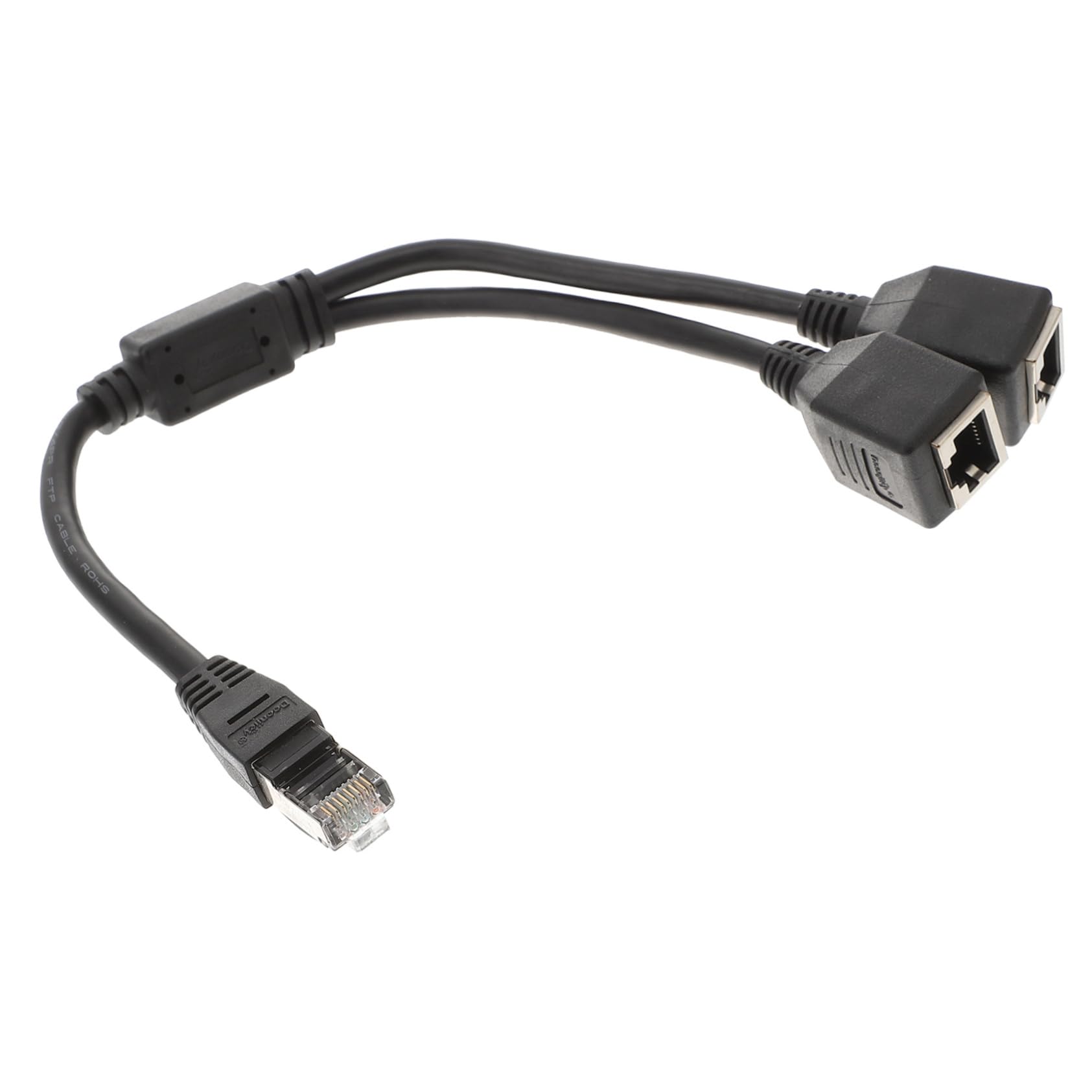 KICHOUSE Ethernet Cable Coupler Adapter 1 Male to 2 Female Network Cable Splitter for and Laptop