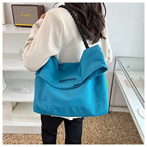 Image of Women Shoulder Bags Canvas Tote Bag Handbag Large Hobo with Pockets Work Bags for Women and Men