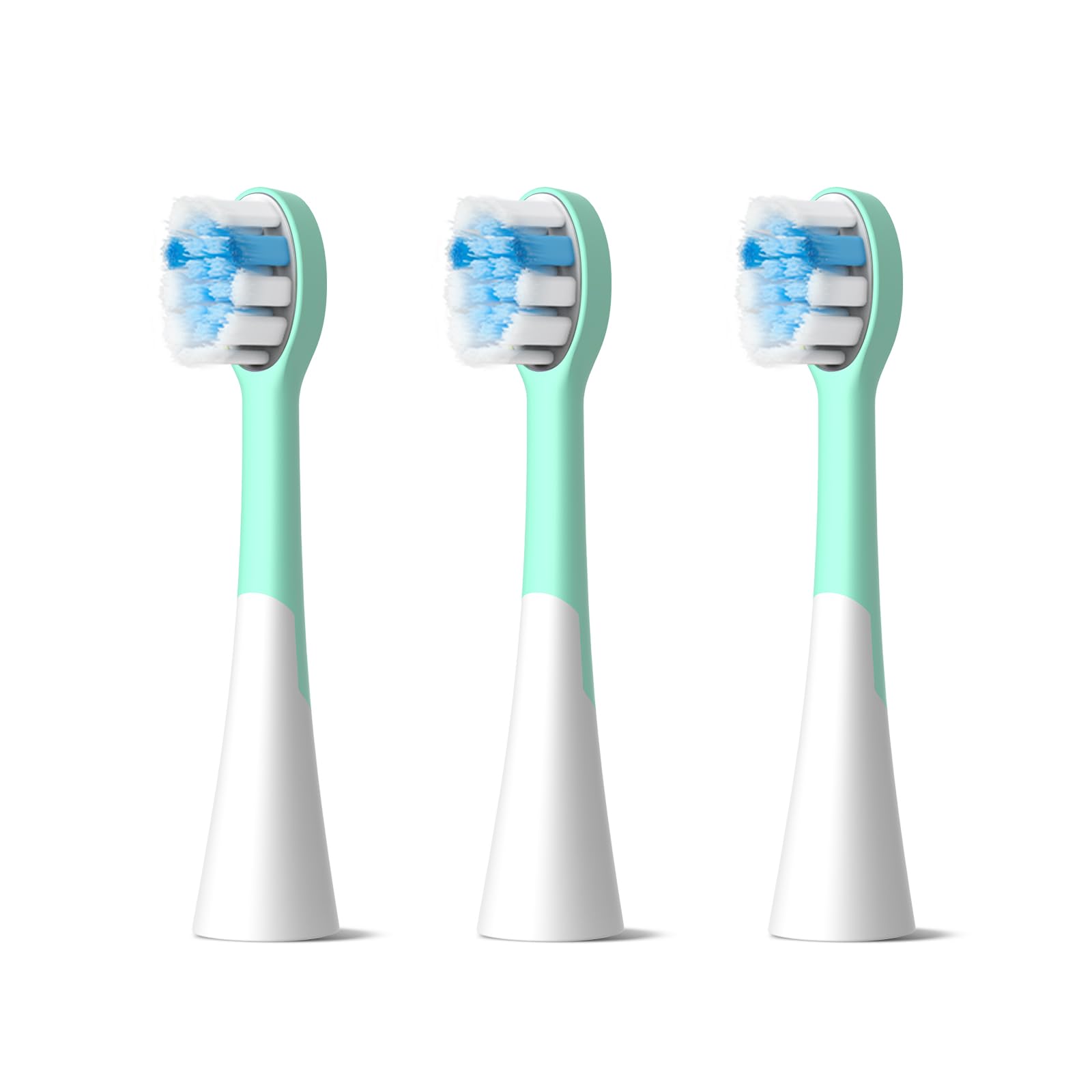 Testine di ricambio per spazzolino elettrico per bambini, compatibili con Philips Sonicare (confezione da 3) (menta)