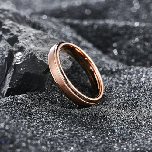 Image of King Will Classic Tungsten Wedding Band for Men, 6 /7 /8 /9 /10mm Widths, Polished Finish Step Edge Matte Rings Comfort Fit