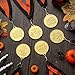Cunno 6 Pcs Halloween Costume Contest Medals 2 Inch Golden Best Costume Skeleton Medals Contest Prizes Awards Trophy for Halloween Party Supplies (Classic)