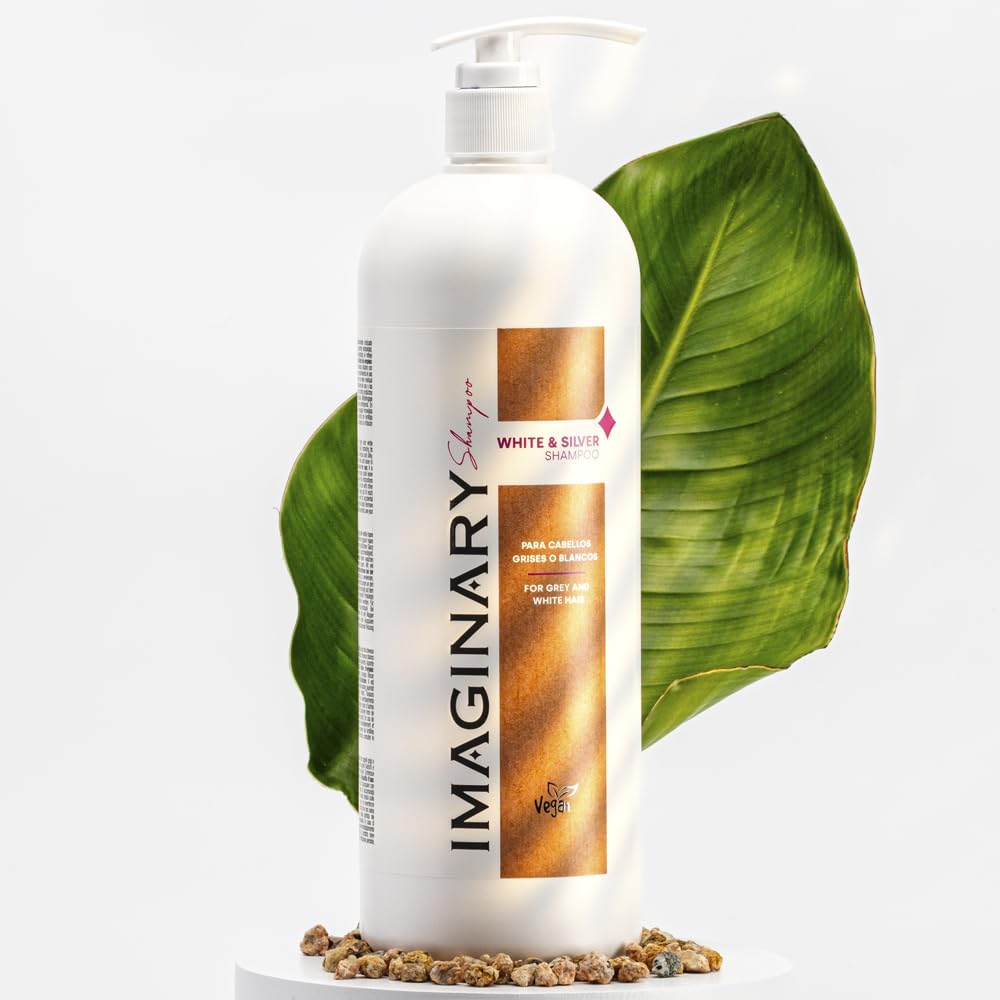 The Imaginary Colors - Champú Neutralizador White & Silver 1000 ml | Especial cabellos grises y blancos | Fórmula Vegana