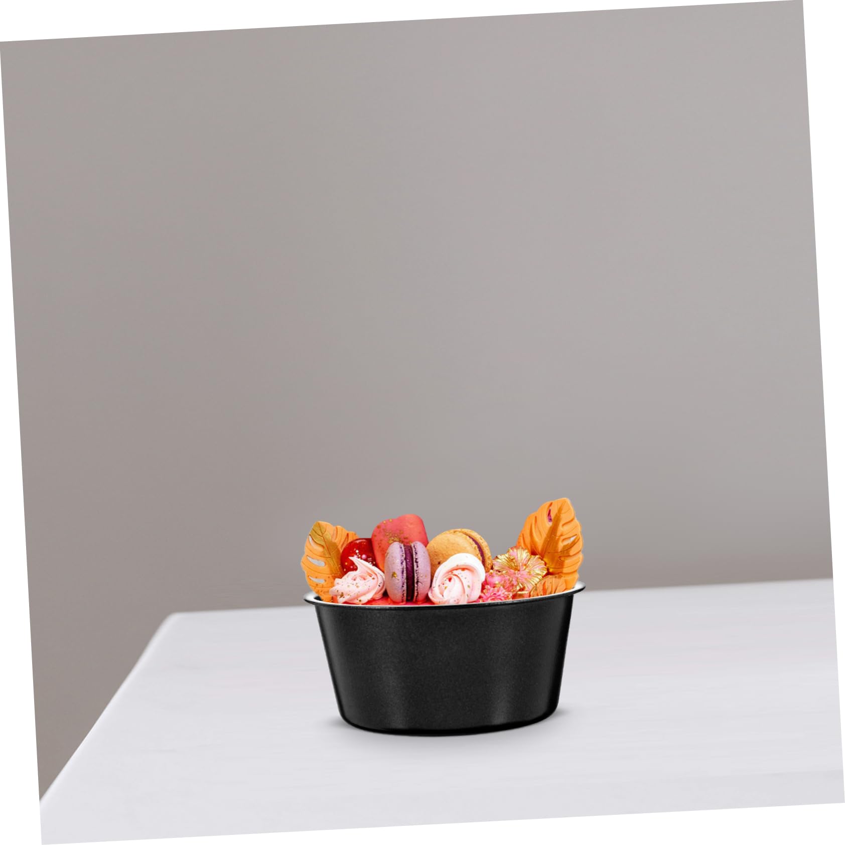 Sosoport 3Pcs Carbon Steel Cake Molds Nonstick Pudding Cup and Muffin for Baking for Home and Bakery Use for Delicious Desserts