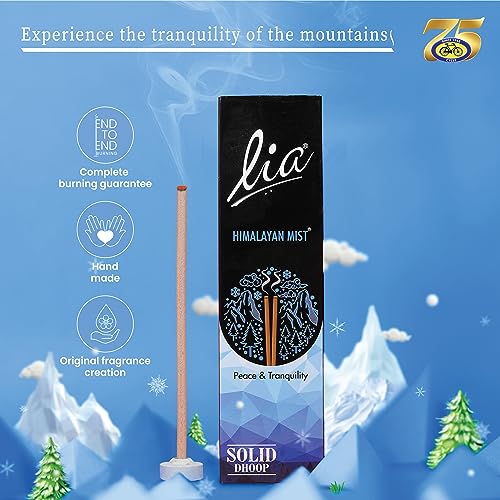 Image of Cycle Pure Lia Bambooless Dhoop Sticks for Pooja, 6 inch Inch, 200 Incense Sticks with Free Dhoop Holder | Dhoop Batti for Daily Rituals & Meditation | Beautiful Day (2 Pack) & Himalayan Mist (2 Pack)