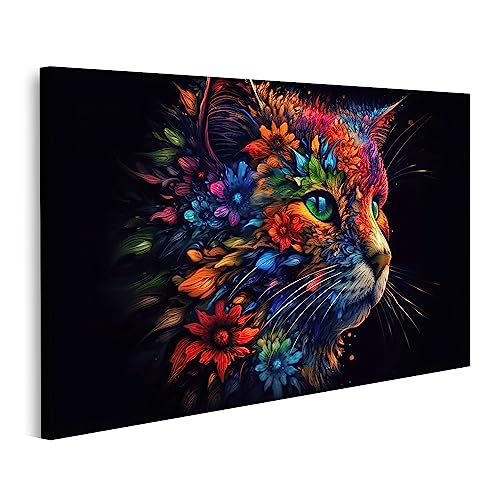 Tableau sur toile tête de chat pour illuminer vos murs sombres avec islandburner
