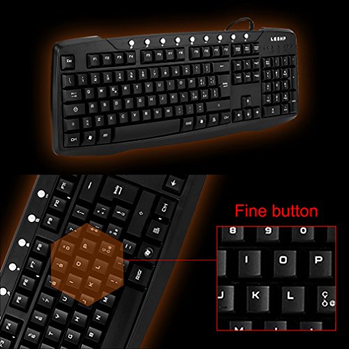 LESHP - Tastiera meccanica per gaming, USB