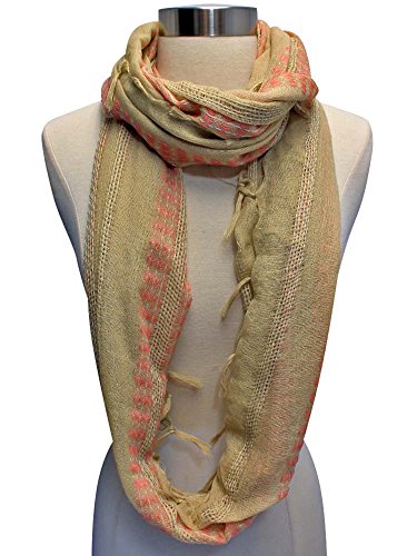 Luxury Divas Gauze Weave Light Infinity Scarf3