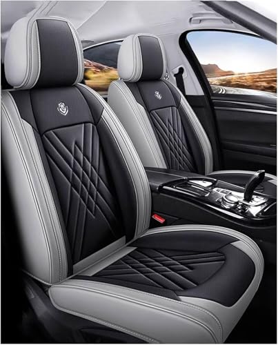 Housse de siège voiture pour Citroen Berlingo III XL 2018-2026 en cuir respirant gris noir