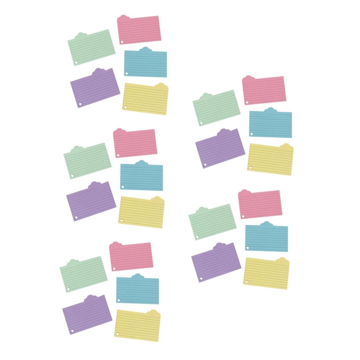 jojofuny 5 Ensembles Livre De Vocabulaire Sur Papier À Notes Étude Non Doublé Éducatif Révision Avec Cartes Vierges Fiches Colorées Cartes Flash Pour Étudier Cartonné 125 Feuilles*5
