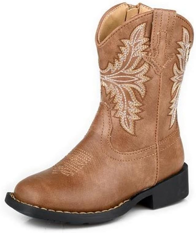 ROPER Western Boots Boys Luke Zip 6 Infant Tan 09-017-0191-3691 TA