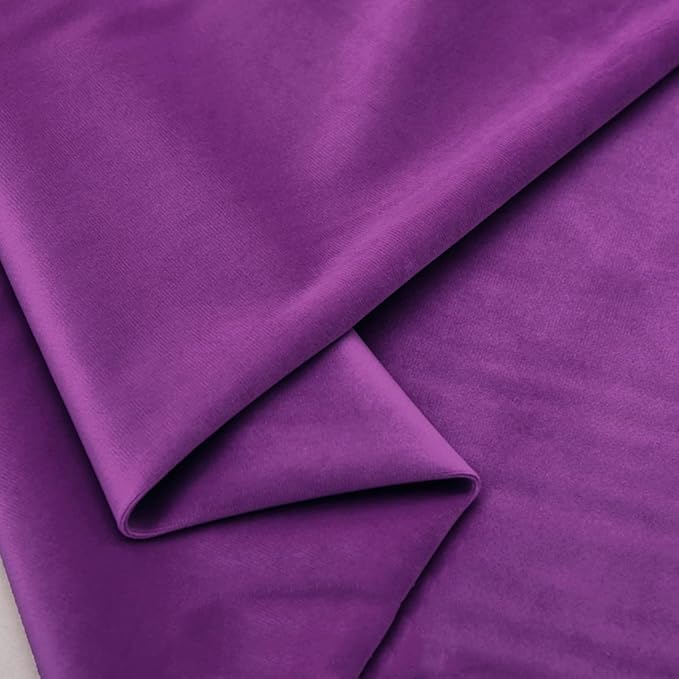 Image of Amazon Brand - Umi 2 Mtr Multi Purpose Velvet Fabric Cloth for Decoration, Trousseau Packing, Party Hall, Bouquet, Gift Packing, Decor, Pooja Room (2 Mtr, Purple), Solid