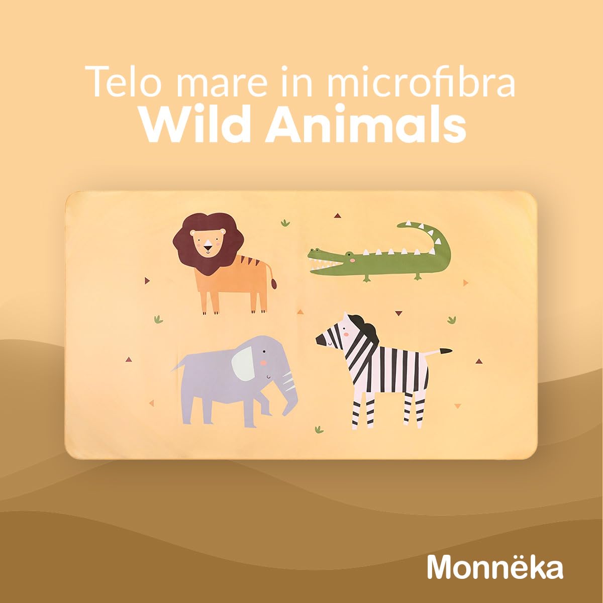 Telo in Microfibra | Asciugamano da Bagno Leggero e ad Asciugatura Rapida | Assorbente e Morbido | Ideale per Spiaggia, Piscina o Vacanze | Wild Animals