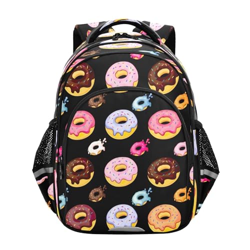 Colorful Donuts Kids Backpack for School Ages 8-14, Backpack Elementary School