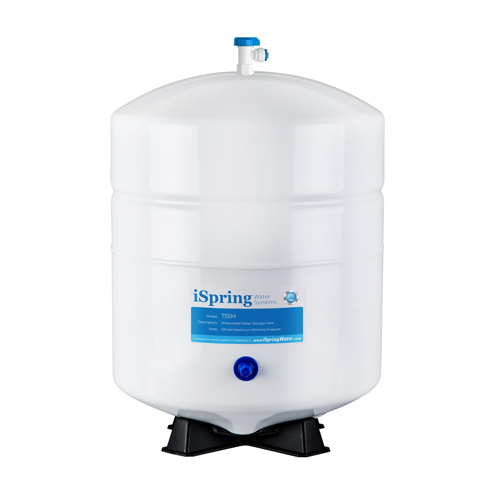 iSpring T55M Serbatoio di Stoccaggio dell'Acqua Pre-pressurizzata Residenziale da 5,5 Galloni per Osmosi inversa