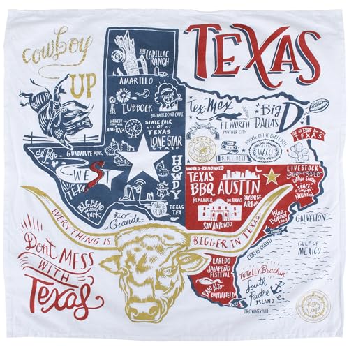 Toalla de cocina Primitives by Kathy de algodón con diseño retro de Texas 6