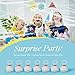 FameFame 10Pack Streamers Poppers, No Mess Paper Crackers, Hand Throw Confetti Streamer for Birthday Wedding Party Celebrations, White