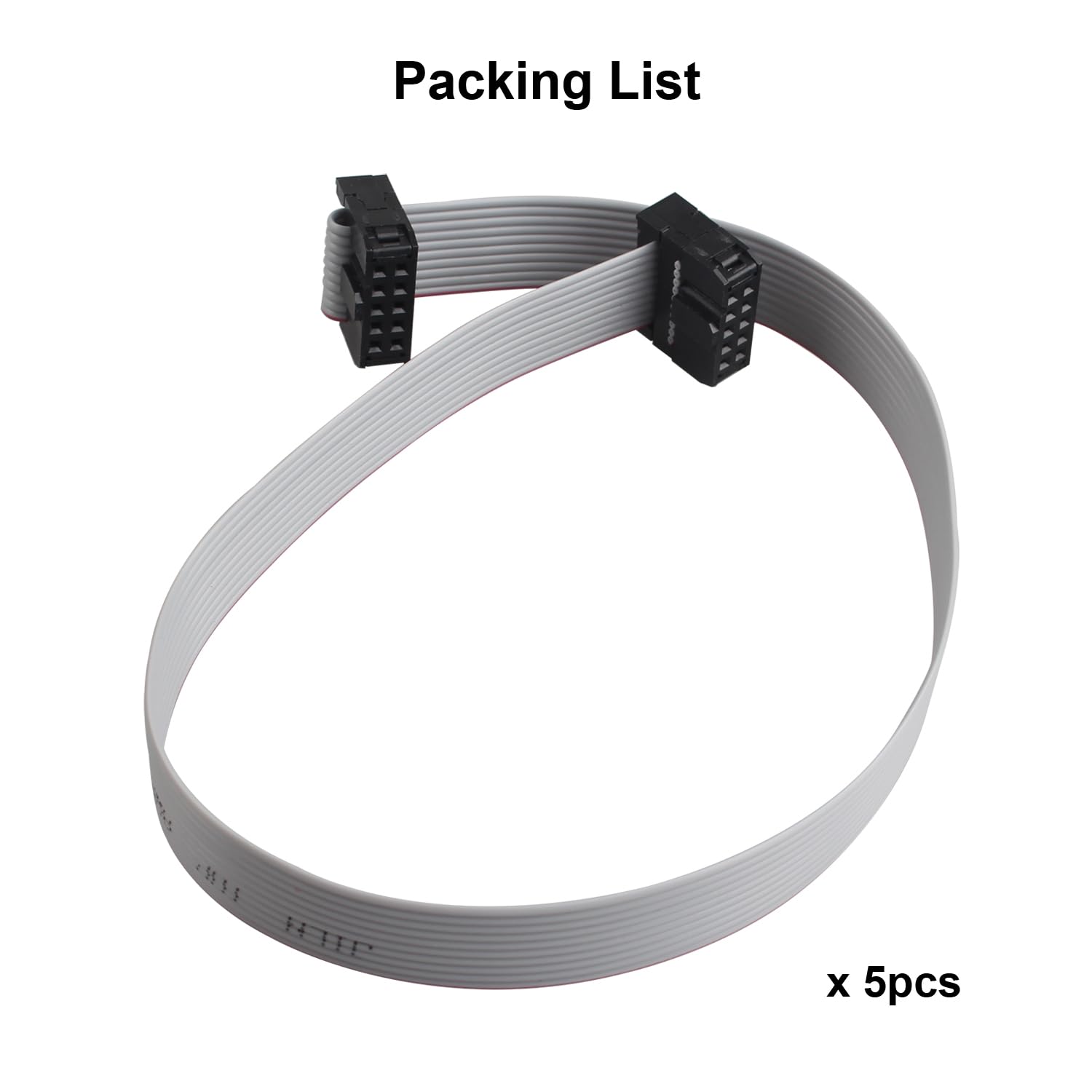 ZDE 5 sztuk 2,54 mm Pitch 2 wiersze 10 pin gniazdo do gniazda IDC płaski kabel zworka 30 cm długości