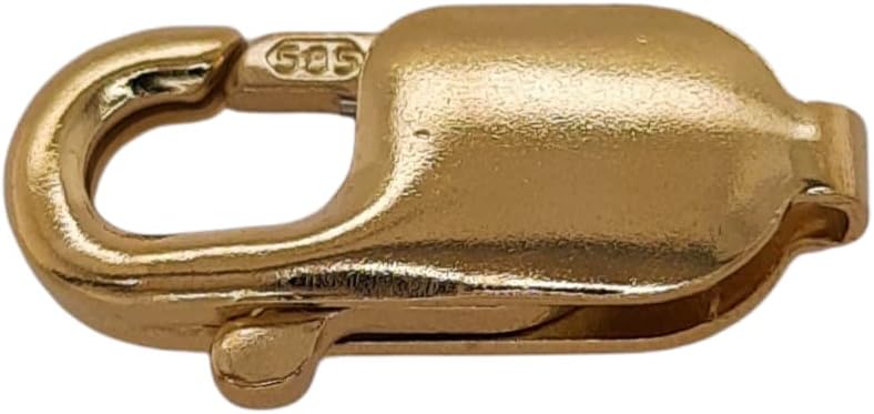 16.1MM 14K Solid Yellow Gold Oval Lobster Clasp Made in Italy by CRAFT WIRE - Image 5