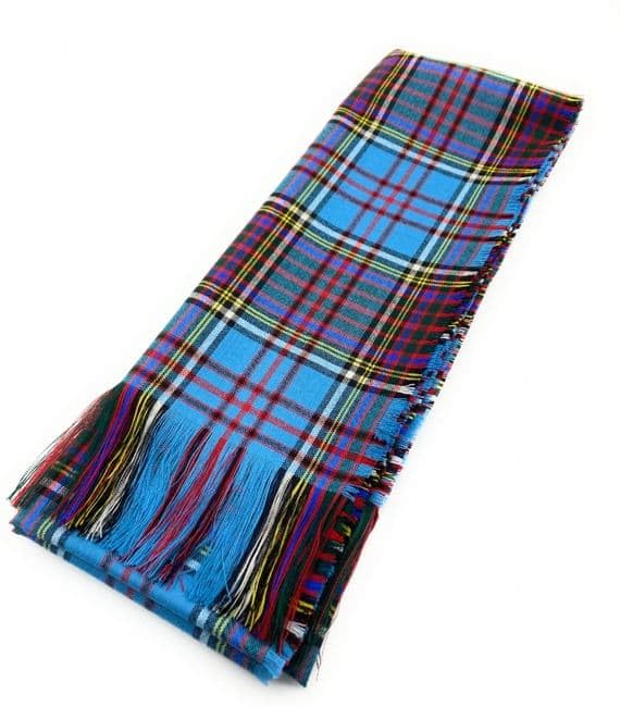 Traditional Pure New Wool Tartan Sash, Scottish Highland Wear, Ladies Burns Night Accessory, Wedding Wear (Anderson)