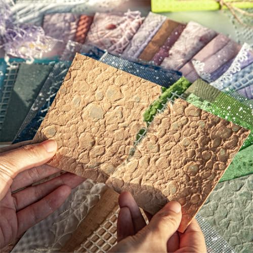 Image of HASTHIP 16Pcs Textured Scrapbook Paper, 10x14cm Scrapbooking Materials Paper for Journaling, Card Making & DIY Crafts, Perfect Gift for Craft Lovers, Brown