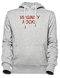 Funny Virginity Rocks Gear - Shirts, Stickers, Leggings, and More Unisex Grau Jumper Kapuzenpullover Herren Damen Unisex Grey Hoodie Men's Women's