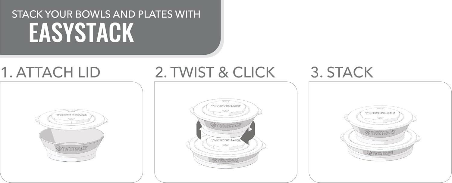 Twistshake Click Mat + Plate | Baby Non-Slip Tableware Set | Baby Plate + Baby Placemat (38x25) | BPA-Free Baby Weaning Plate | Baby Suction Plate | Food Training Plate for Kids 6m+ | Blue