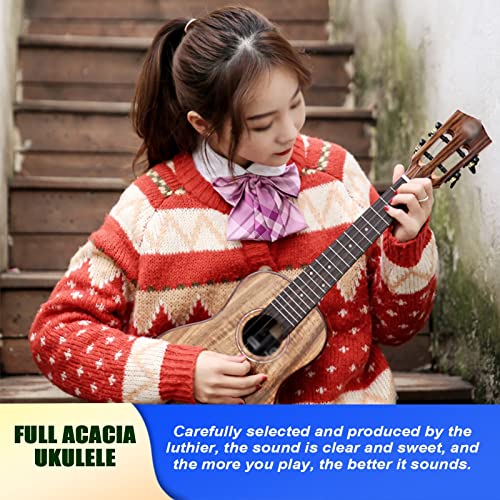 TyhhxNq Concert Ukulélé, 23 Pouces Instrument D’ukulélé en Bois D’acacia pour Adultes Débutants Professionnels avec Sac… - Les Beatles, Paul McCartney, John Lennon, RIngo Starr, George Harrison TyhhxNq Concert Ukulélé, 23 Pouces Instrument D'ukulélé en Bois D'acacia pour Adultes Débutants Professionnels avec Sac… – Image 3