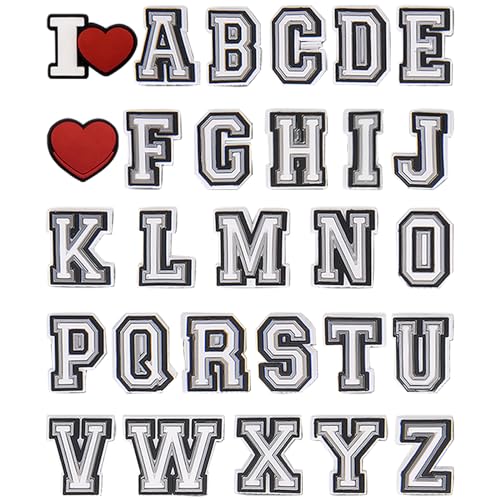 CUNUEN Conjunto de 28 Encantos de Letras para la DecoracióN, Letras del Alfabeto de la A A La Z, Diy para NiñOs, NiñAs, Adolescentes, Hombres