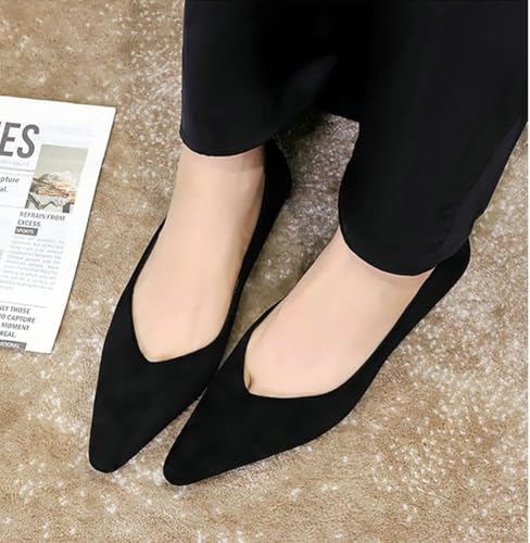 Niction Suede Flats for Women Casual Cute Pointed-Toe Flat Shoes Ballet Flats Shoes Outdoor Comfortable Dressy Mary Jane Shoe 20252