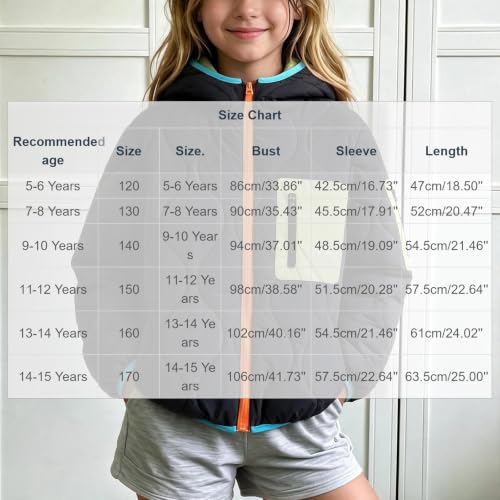 Girls Winter Coat Lightweight Zip Up Hooded Puffer Quilted Jacket Size 5-15 - image 4