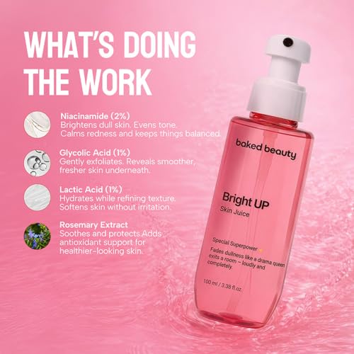 Image of Bright Up Skin Juice Brightening Face Toner | Glow Boosting Alcohol-Free Facial Toner | Helps Improve Radiance & Even Skin Tone | Daily Face Toner for Women & Men | 100ml
