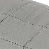 Eleganz Gewichtsdecke Grau 138x200 cm 6 kg - Beruhigende Therapiedecke für besseren Schlaf, atmungsaktiver Bezug für Erwachsene