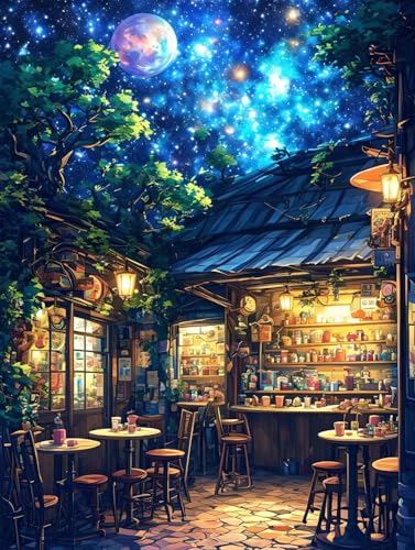 Peinture Diamant Kit Complet La Fée Lune : Broderie 5D Grand Format 80x120cm R-5842