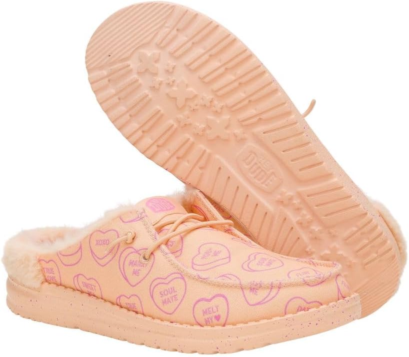 HEYDUDE Wendy Slip X Sweethearts Peach/Pink - Image 4