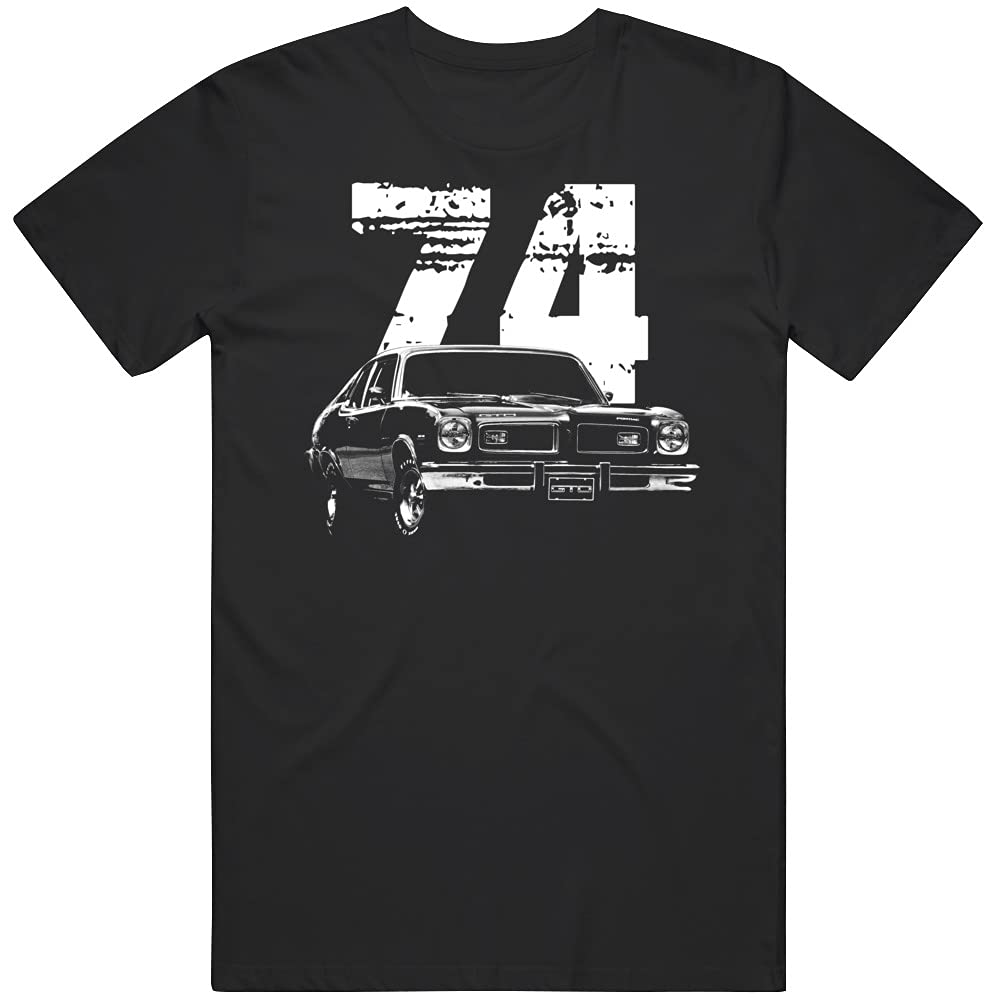 PurpleMonkeyTees1974 Pontiac GTO Front Three Quarter View with Year T Shirt
