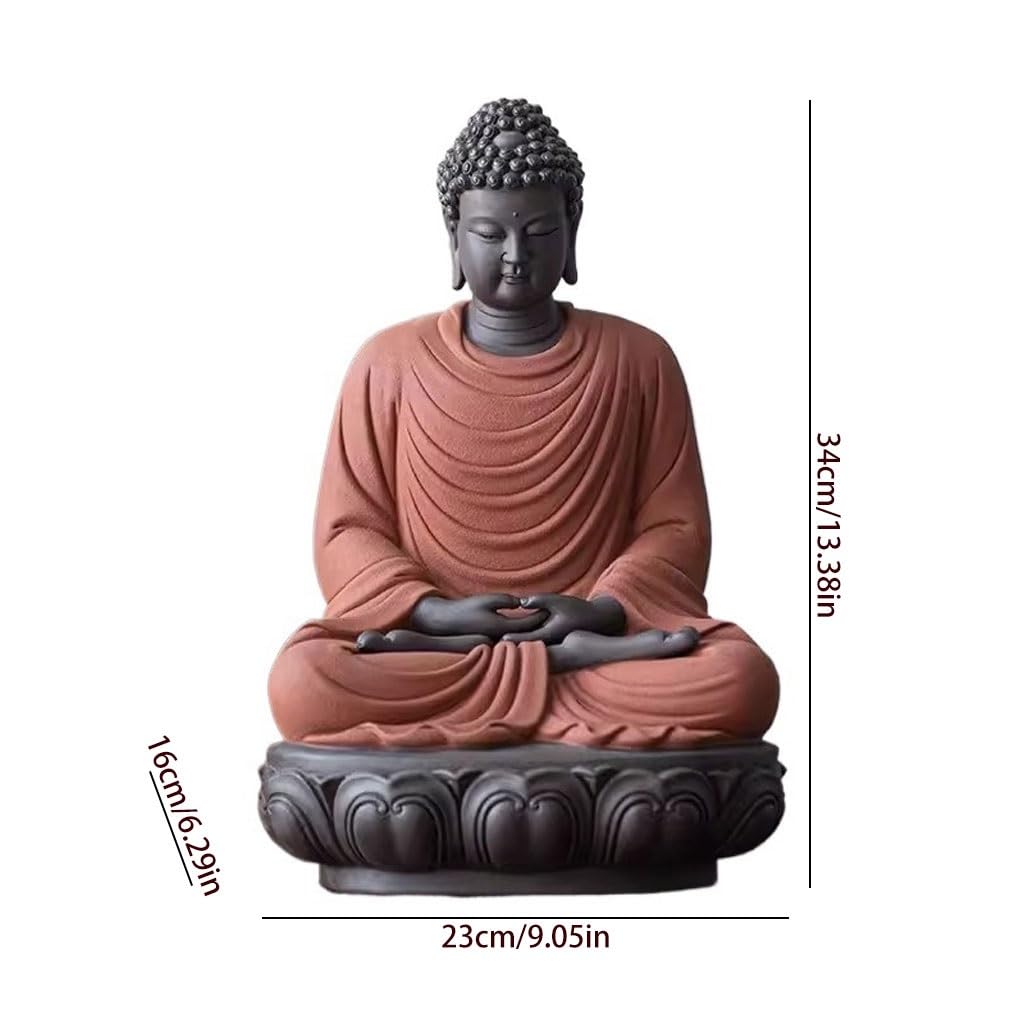 Posąg Buddy do wnętrz Kreatywny Wejście Zen Posąg Buddy Dekoracyjne Ozdoby Salon Biuro Ceramiczne Rzemiosło Ozdoby Medytująca Statua Buddy Figurka Rzeźba