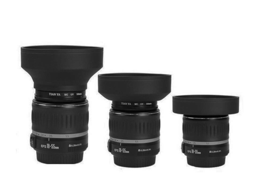 Pare-soleil en caoutchouc 49 mm pour appareil photo reflex numérique