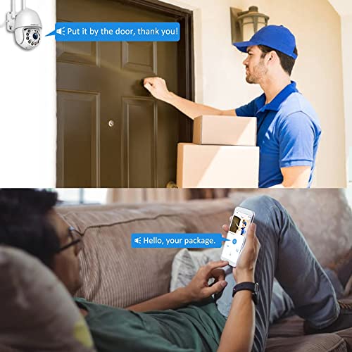 Hosafe.com Cameras For Home Security Outdoor Wifi, Plug-In 24/7 Video Surveillance System, Spotlight Color Night Vision, Human Motion Detection, Ptz Auto Tracking, Two Way Talk, Waterproof #TOP5