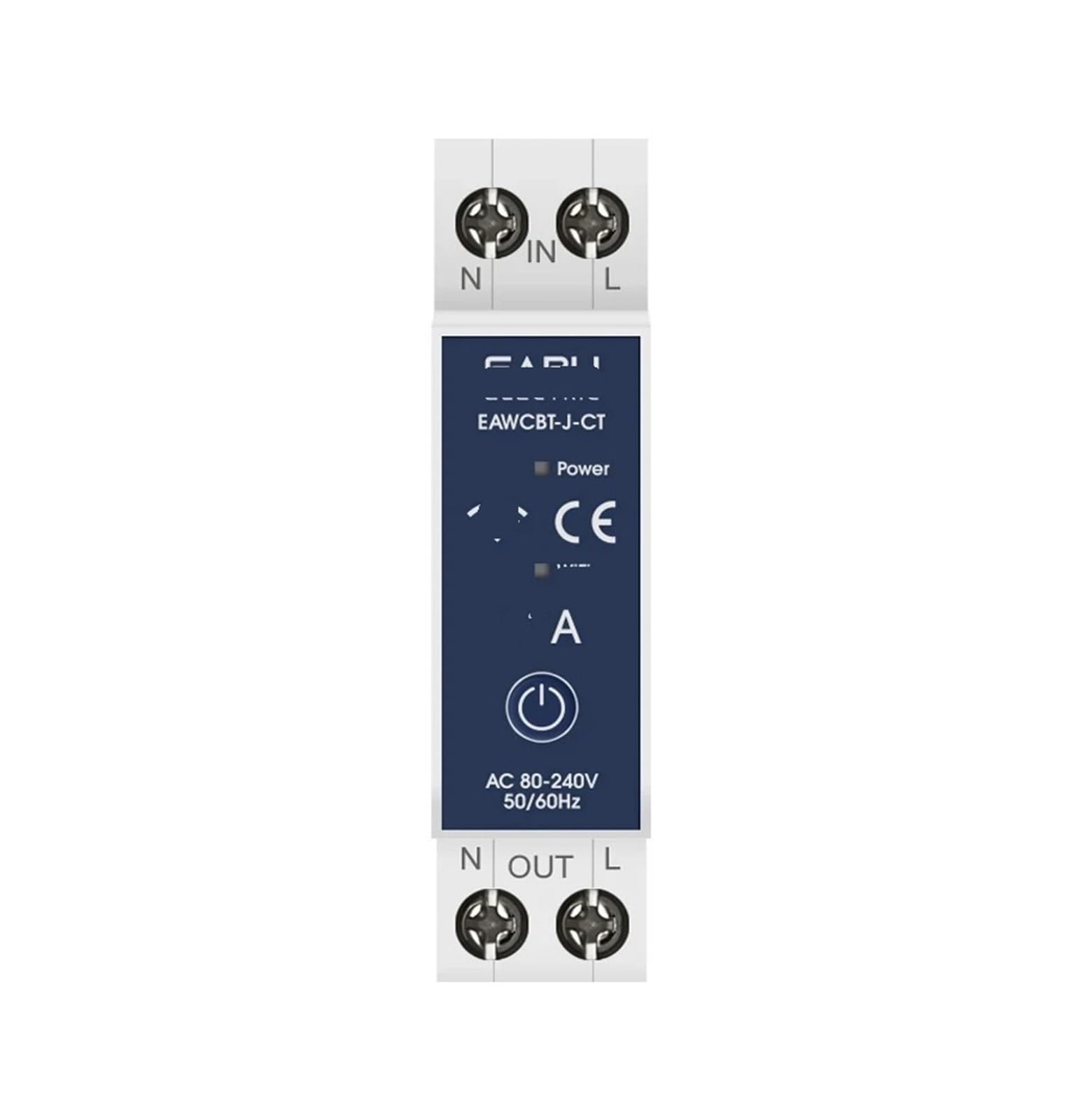 VSPPJYFG EAWCBT-J-CT Intelligent Circuit Breaker 1P+N 63A Timer Power Energy kilowatt-Hour Voltage and Current Meter Protector(40a)