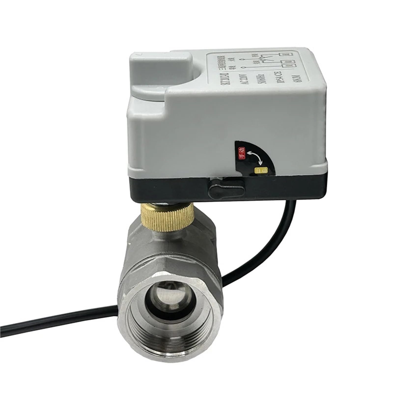 1/2 "3/4" 1 "Edelstahl Elektrische Kugelhahn Mit Manuelle Schalter 220V 12V Drei Draht Zwei punkt Control Motorisierte Kugelhahn 1 stücke(3/4",220VAC)