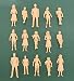 Fashionclubs 50pcs Model Train People Figures Architectural 1:25 G Scale Unpainted Model People Seated and Standing Miniature People Passengers for Miniature Scenes Model Railway Railroad Layout