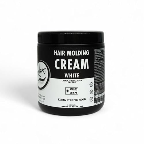 Rolda White Molding Hair Cream for Men - Curl-Defining Hair Styling Cream with Medium-Strong Hold, Natural Finish & Medium Shine - Moisturizing & Anti-Frizz Formula - Alcohol & Paraben-Free (35.2 oz)