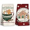 Christmas Gingerbread Kitchen Towels Set of 2Gingerbread Christmas DecorationsChristmas Dish Towels for KitchenChristmas Hand Towels for BathroomGifts for WomenHousewarming Gifts 1624