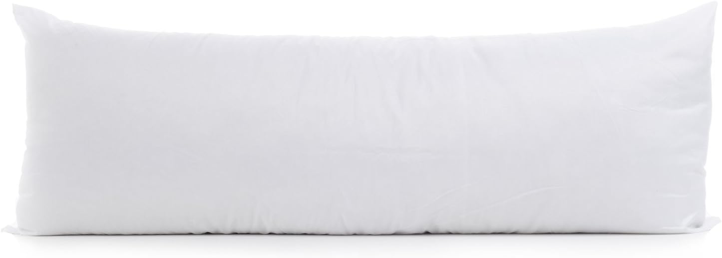 EGYPTO 5ft Bolster Body Pillowcase, White