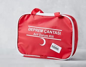 Doğal Eczane Deprem Çantası 38 Parça İlk Yardım, Kırmızı, 30x25 cm