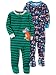 Carter's Baby Boys' 2-Pack Cotton Footed Pajamas, Tools/Tiger, 18 Months